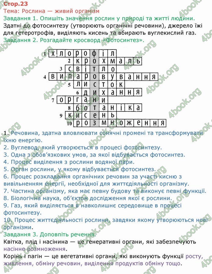 ГДЗ Зошит Біологія 6 клас Мечник
