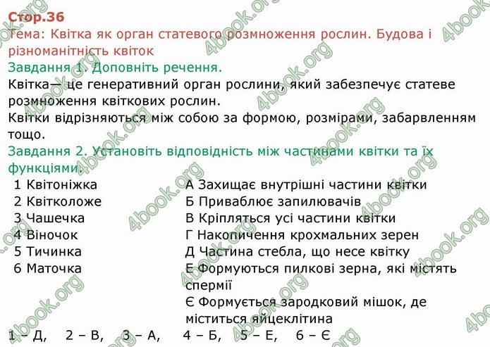 ГДЗ Зошит Біологія 6 клас Мечник