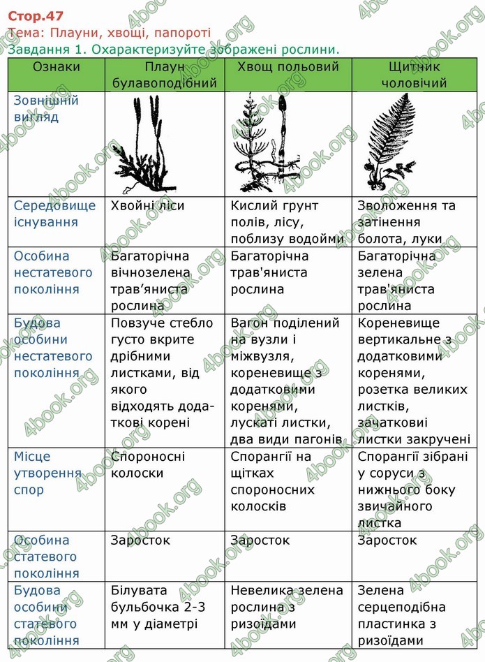 ГДЗ Зошит Біологія 6 клас Мечник