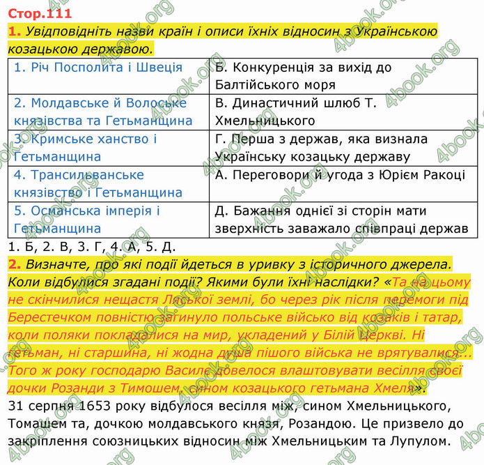 ГДЗ Історія України 8 клас Щупак 2021