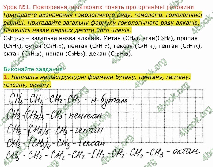 ГДЗ Робочий зошит посібник хімія 10 клас Березан