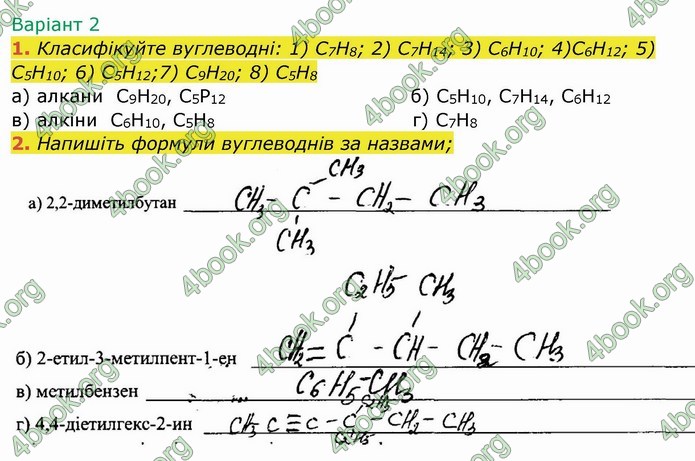 ГДЗ Робочий зошит посібник хімія 10 клас Березан