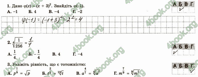 ГДЗ Зошит алгебра 10 клас Істер