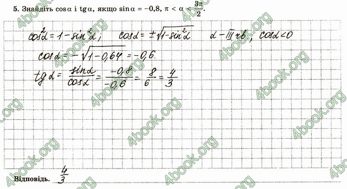 ГДЗ Зошит алгебра 10 клас Істер