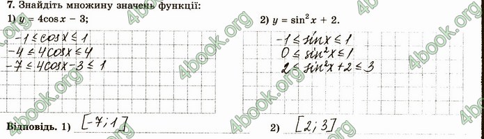 ГДЗ Зошит алгебра 10 клас Істер