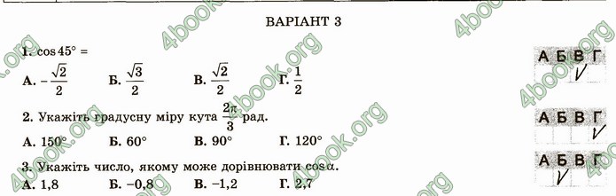 ГДЗ Зошит алгебра 10 клас Істер