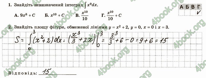 ГДЗ Зошит алгебра 11 клас Істер