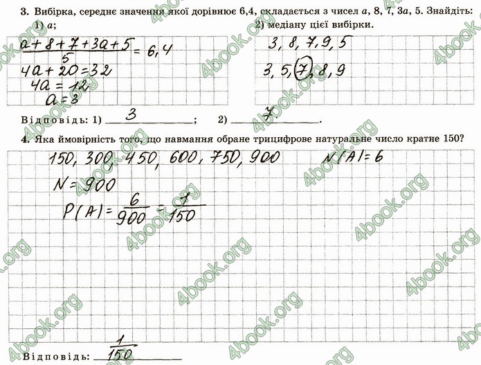 ГДЗ Зошит алгебра 11 клас Істер