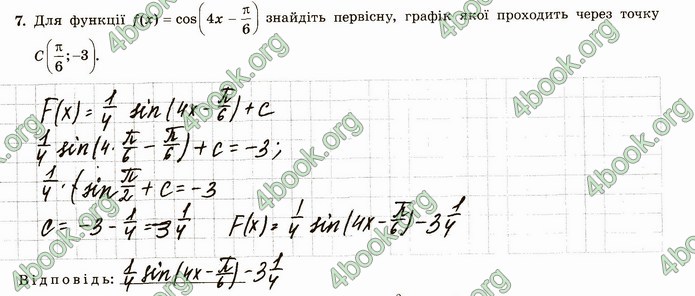 ГДЗ Зошит алгебра 11 клас Істер