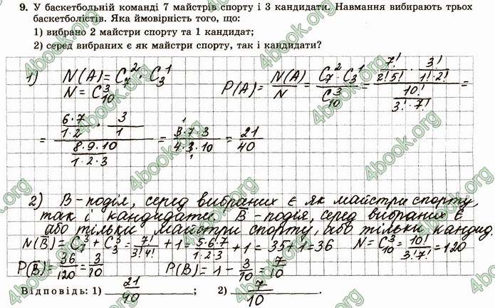 ГДЗ Зошит алгебра 11 клас Істер