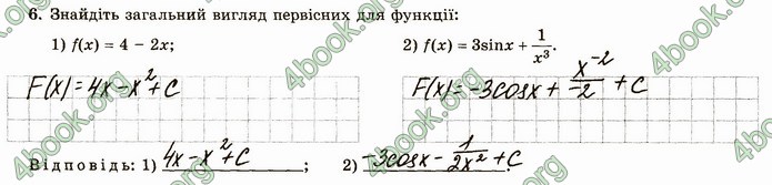 ГДЗ Зошит алгебра 11 клас Істер