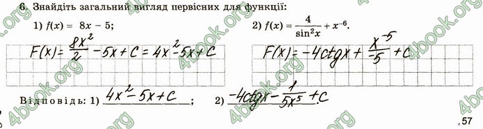 ГДЗ Зошит алгебра 11 клас Істер