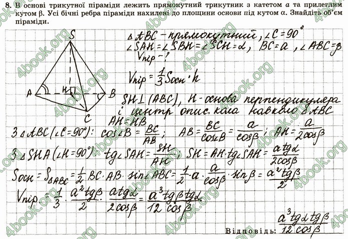 ГДЗ Зошит геометрія 11 клас Істер