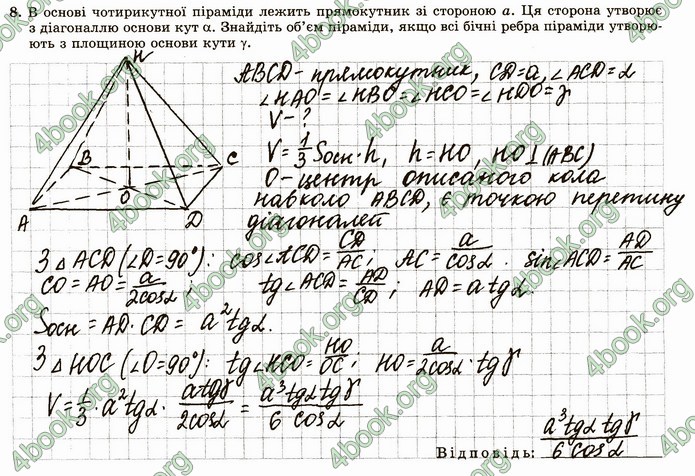 ГДЗ Зошит геометрія 11 клас Істер