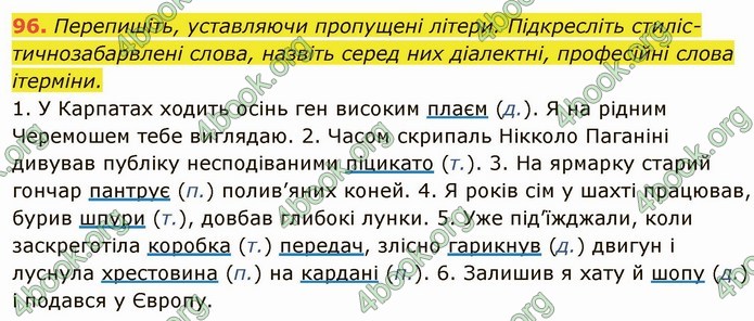 ГДЗ Українська мова 6 клас Глазова. Відповіді