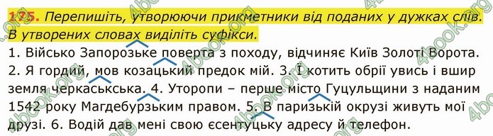 ГДЗ Українська мова 6 клас Глазова. Відповіді