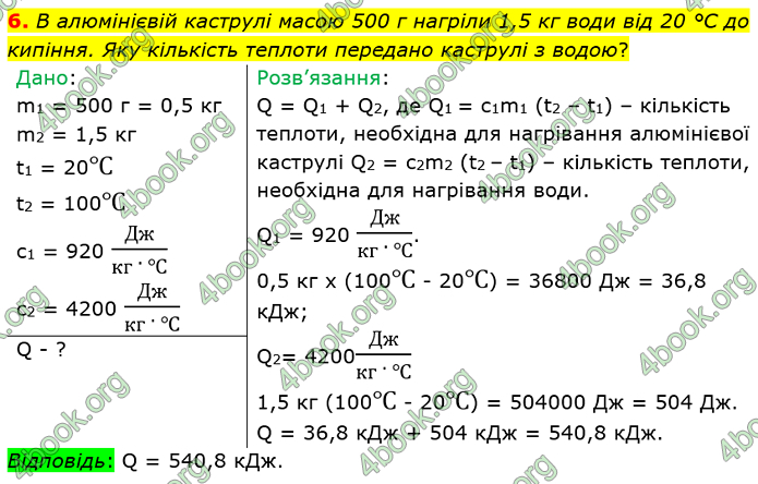 Відповіді Фізика 8 клас Бар’яхтар 2021. ГДЗ