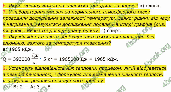 Відповіді Фізика 8 клас Бар’яхтар 2021. ГДЗ