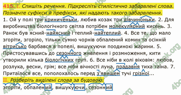 ГДЗ Українська мова 11 клас Заболотний 2019