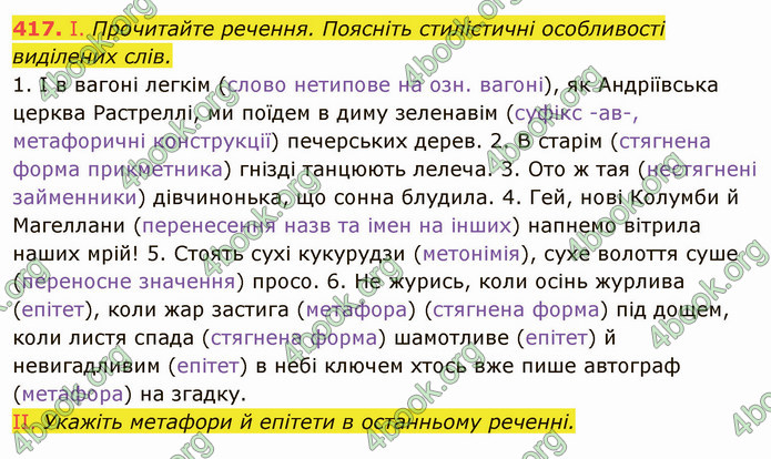 ГДЗ Українська мова 11 клас Заболотний 2019