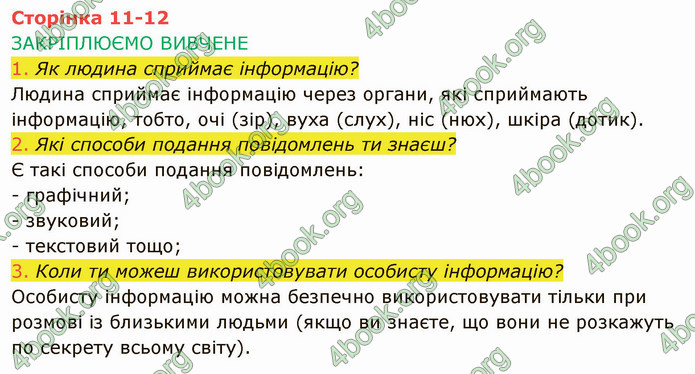 ГДЗ Інформатика 4 клас Корнієнко 2021