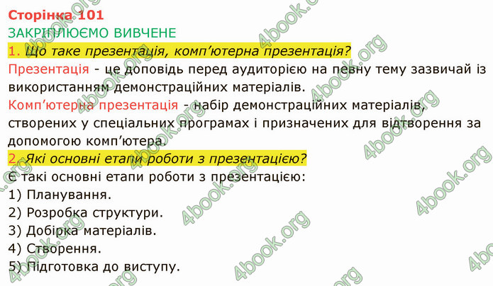 ГДЗ Інформатика 4 клас Корнієнко 2021