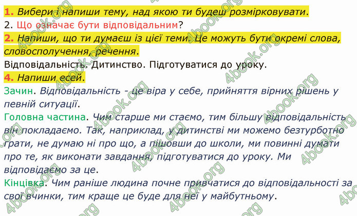 ГДЗ Зошит Українська мова 4 клас Большакова