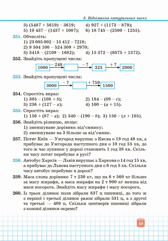 Математика 5 клас Кравчук