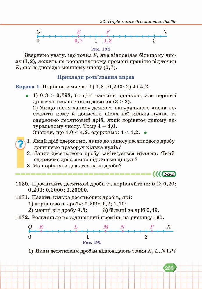 Математика 5 клас Кравчук