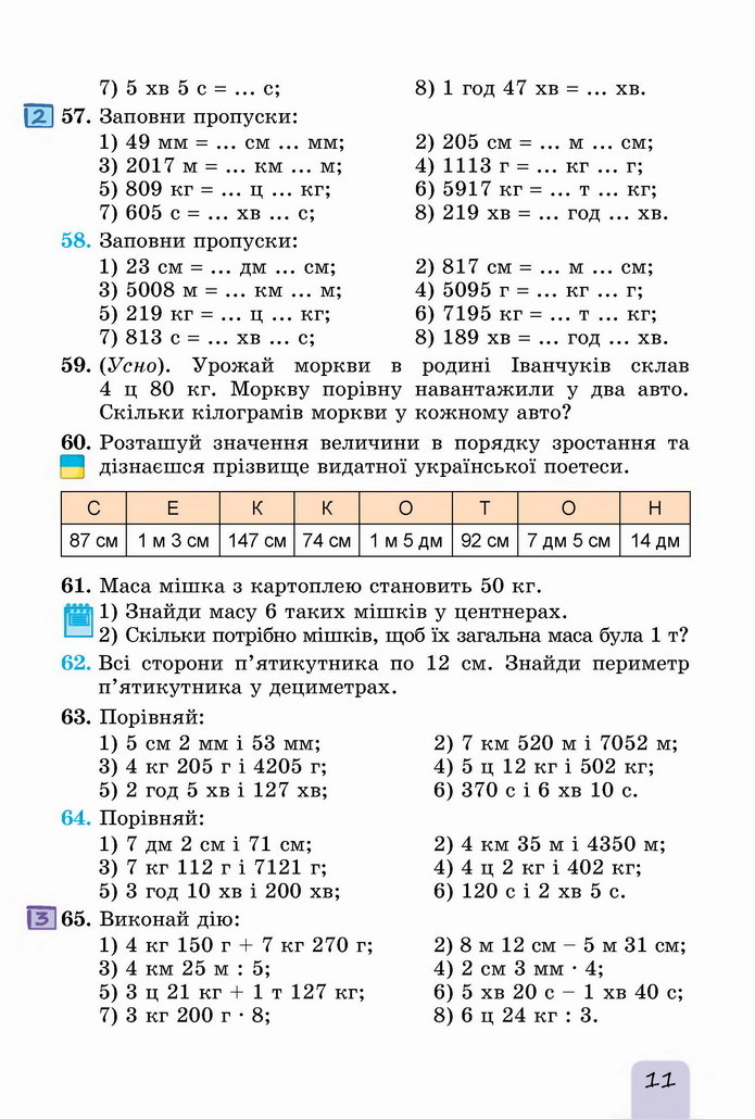 Математика 5 клас Істер 2022