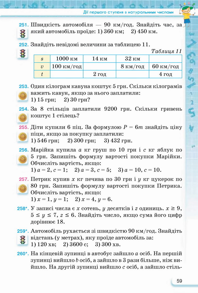 Математика 5 клас Тарасенкова 2022