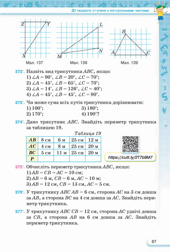 Математика 5 клас Тарасенкова 2022