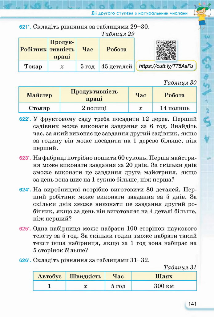 Математика 5 клас Тарасенкова 2022