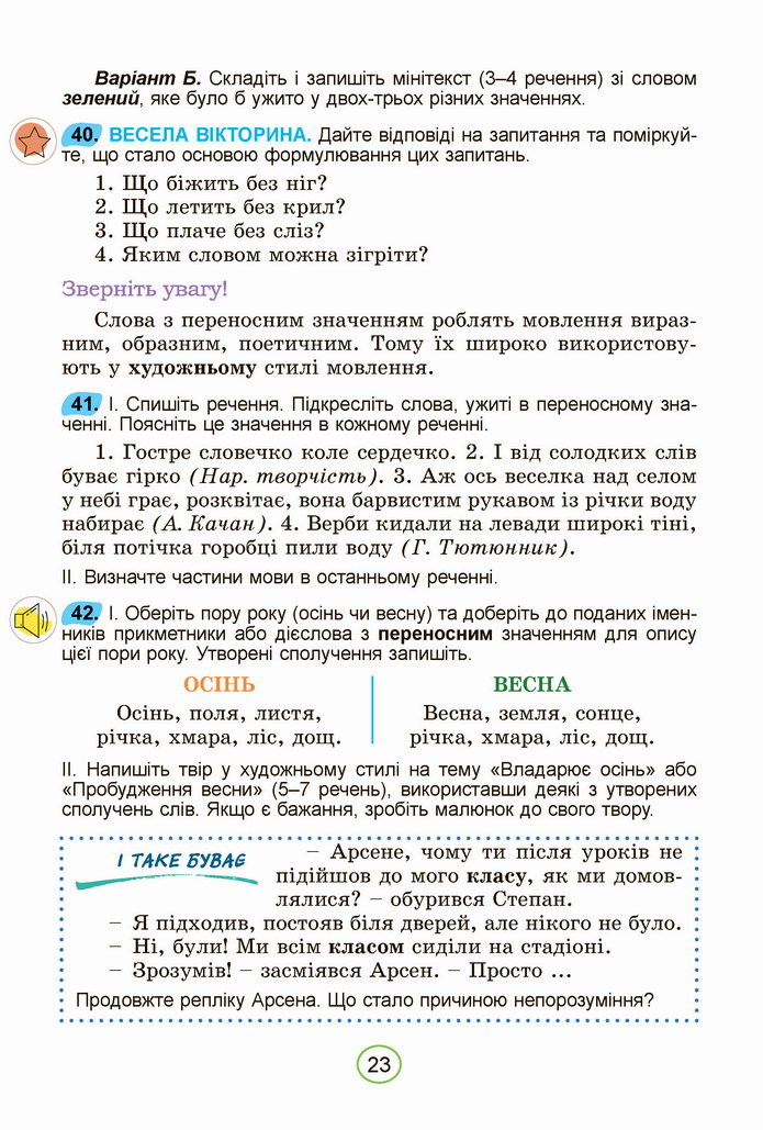 Українська мова 5 клас Заболотний 2022