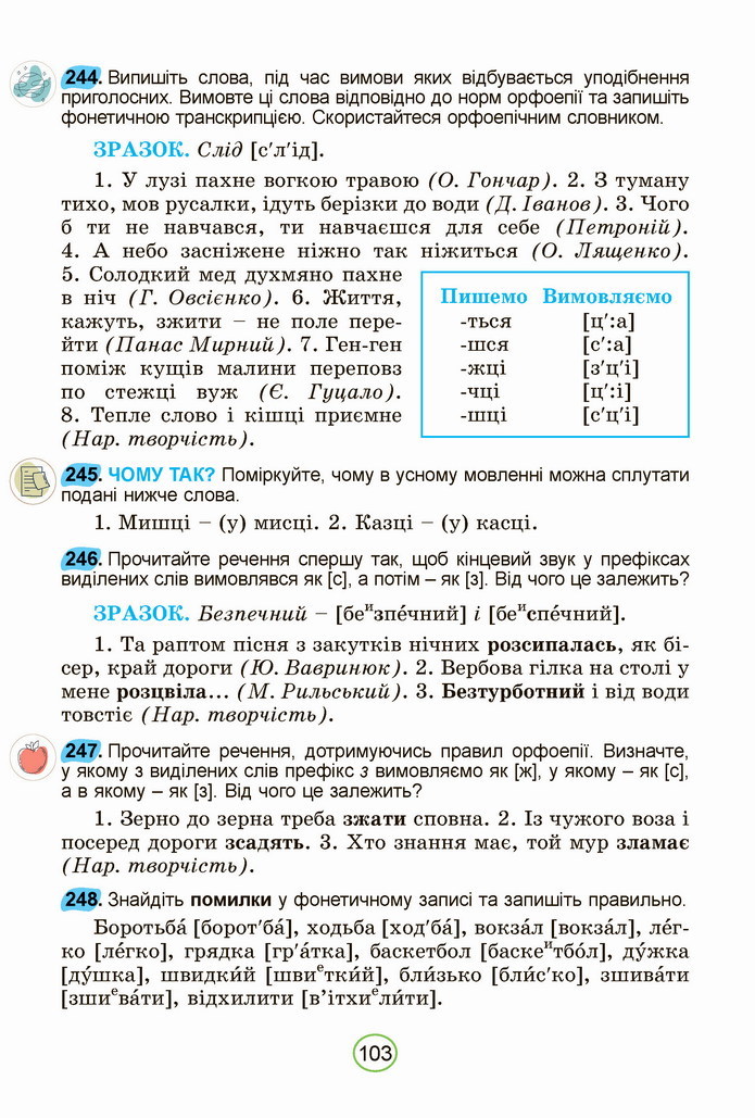 Українська мова 5 клас Заболотний 2022