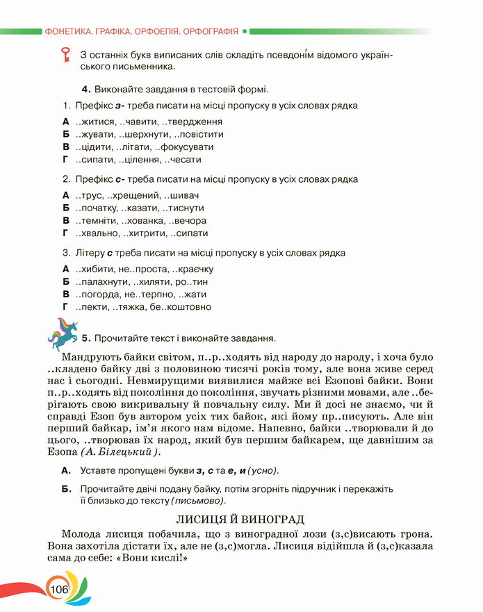 Українська мова 5 клас Авраменко 2022