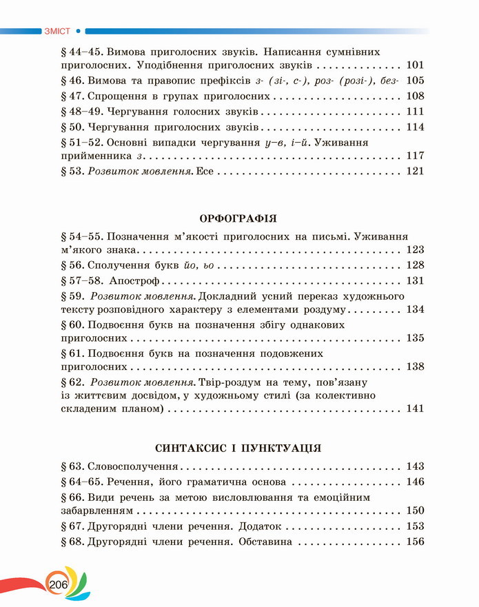 Українська мова 5 клас Авраменко 2022