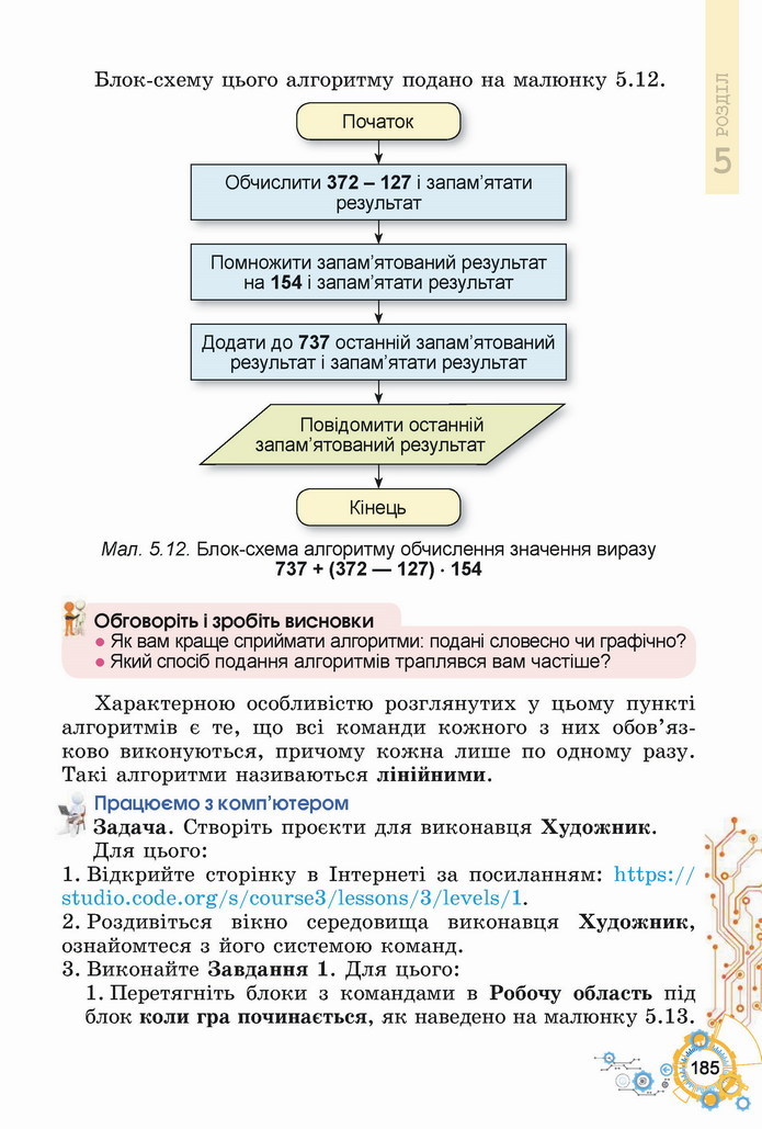 Інформатика 5 клас Ривкінд 2022