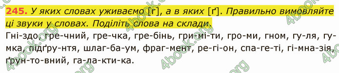 ГДЗ Українська мова 5 клас Голуб 2022