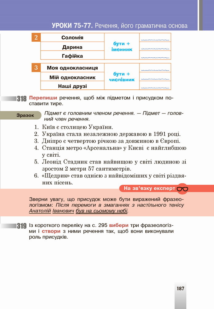 Українська мова 5 клас Онатій