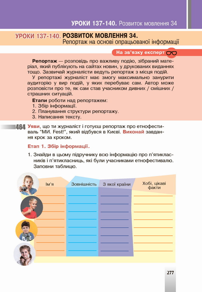 Українська мова 5 клас Онатій
