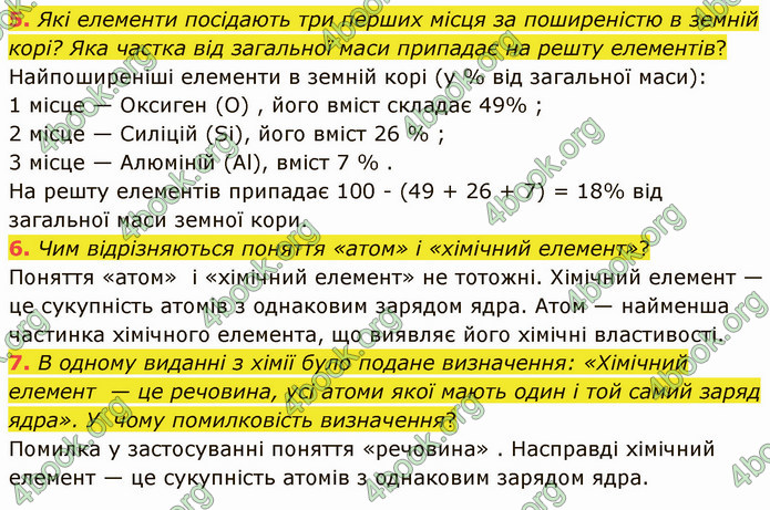 Відповіді Хімія 7 клас Григорович 2015. ГДЗ