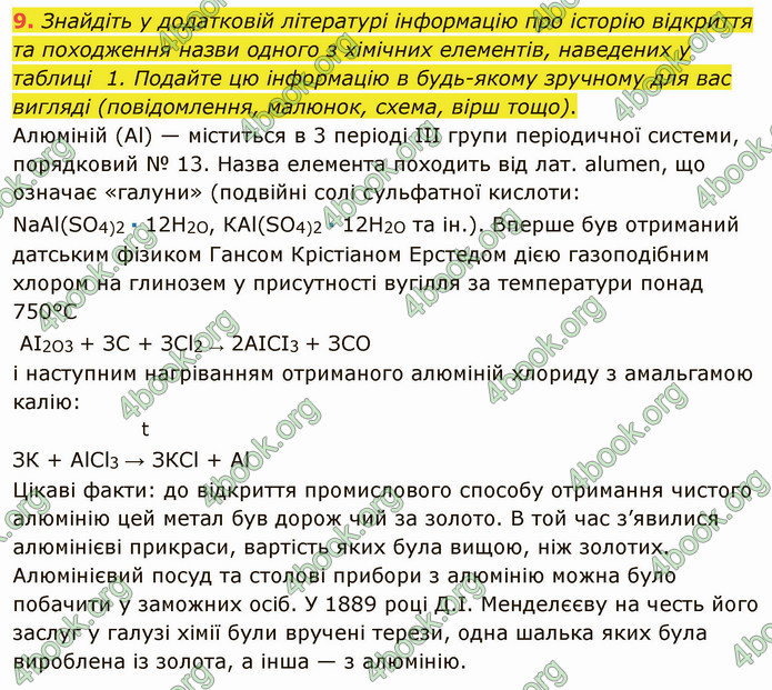 Відповіді Хімія 7 клас Григорович 2015. ГДЗ