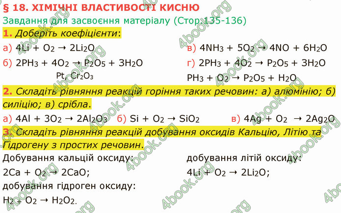 Відповіді Хімія 7 клас Григорович 2015. ГДЗ