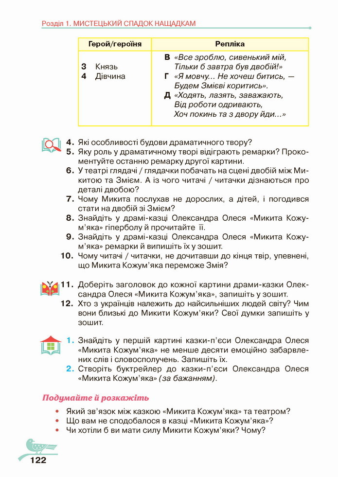 Українська література 5 клас Авраменко 2022