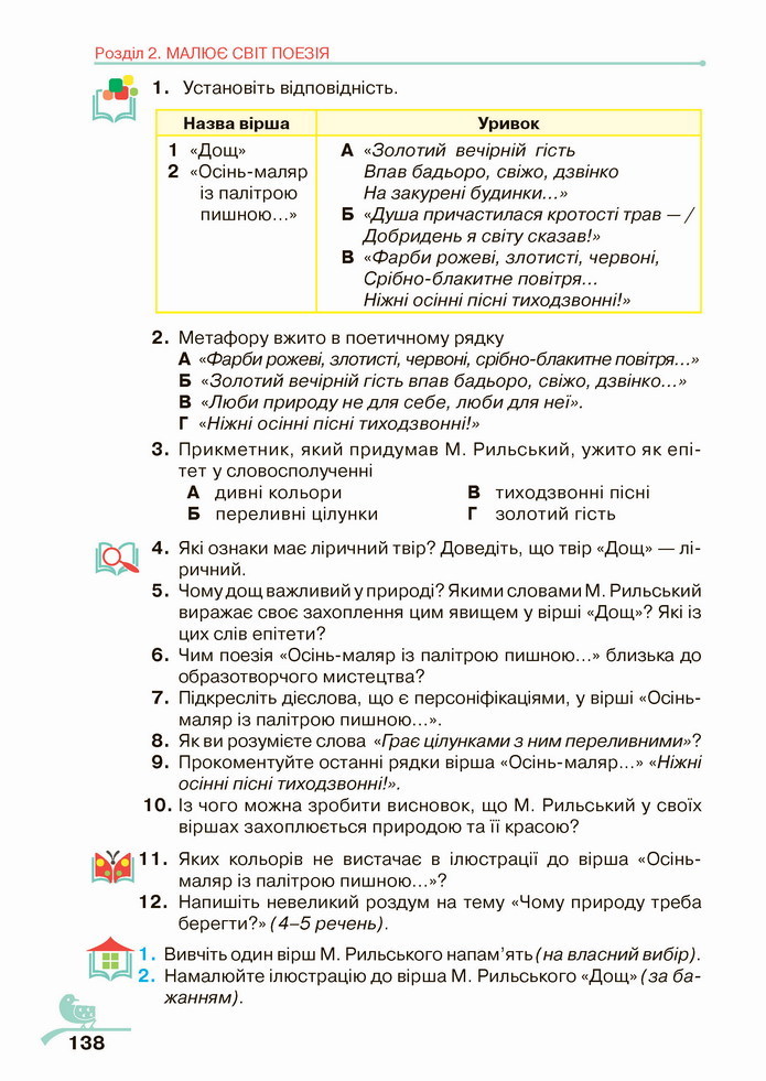 Українська література 5 клас Авраменко 2022