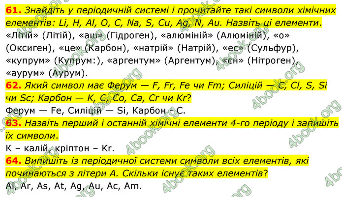 Відповіді Хімія 7 клас Попель 2020