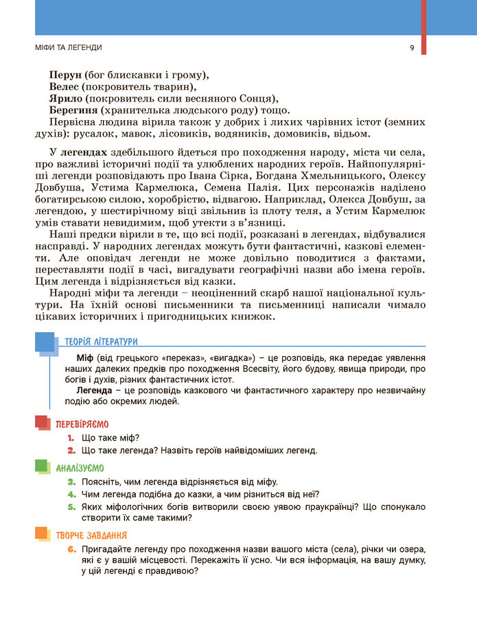 Українська література 5 клас Заболотний 2022
