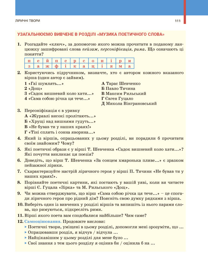 Українська література 5 клас Заболотний 2022