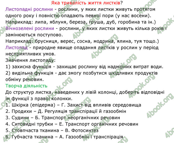 Відповіді Зошит Біологія 6 клас Соболь. ГДЗ